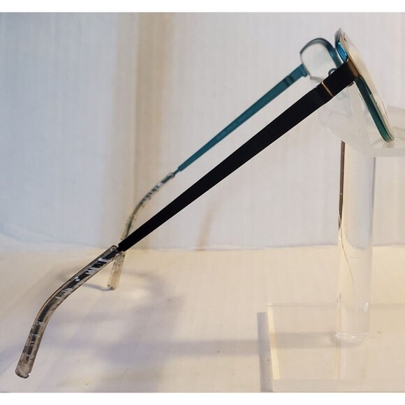 Next Issue AN 200 COL 91 Teal Blue Rectangle Eyeglasses Frame Only 55-14-140 mm